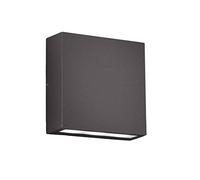 Trio 229360242 Thames - Aplique con 2 luces, bombillas incluidas, COB, LED, 3 W, 180 lm, 3000 K, 230 V IP54, 14 x 14 cm, aluminio fundido, antracita