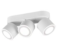 Trio Leuchten Taurus 652910331 - Lámpara led de techo (metal mate, incluye 3 bombillas de 3,5 W y 3 bombillas LED de 1,5 W)