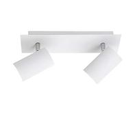 Trio 802400201 Serie 8024 - Focos con 2 luces, bombillas excluidas, GU10, 35 W, 230 V E, IP20, 15 x 30 x 9 cm, metal, blanco
