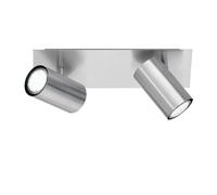 Trio 802400207 Serie 8024 - Focos con 2 luces, bombillas excluidas, GU10, 35 W, 230 V E, IP20, 15 x 30 x 9 cm, metal, níquel mate