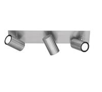 Trio 802400307 Serie 8024 - Focos con 3 luces, bombillas excluidas, GU10, 35 W, 230 V E, IP20, 15 x 48 x 9 cm, metal, níquel mate