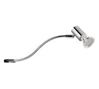 Trio, Aplique, Giada 1xGU10, max.5,0 W Cuerpo: Metal, Cromo A:5,4cm, L:34,0cm, A:11,4cm IP44,Sin bombilla