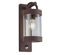 Trio-Leuchten Aplique exterior Sambesi 1xE27 28W sensor movimiento IP44 acabado óxido