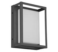 Trio, Aplique, Witham incl. 1 x LED,SMD,10,5 Watt,2300+3000+4000K,1100 Lm. Cuerpo: Metal, Antracita A:18,0cm, A:24,0cm, P:10,0cm Montaje de la pared,IP54,DIP-Switch,No regulable