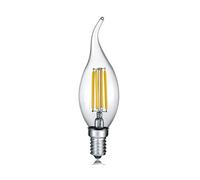Trio - Bombilla con filamento LED, 4 W, forma de vela, E14