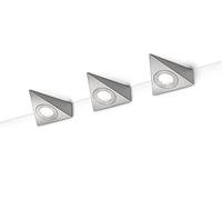 Trio Ecco - Aplique LED para cocinas y estanterías, 3W, IP20, 600 lumens, color níquel mate