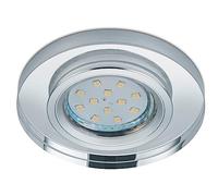 Trio, Empotrables, Pirin 1xGU10, max.10,0 W Cristal, Transparente claro, Cuerpo: Metal, Cromo Ø:9,0cm, A:7,0cm IP20,Sin bombilla