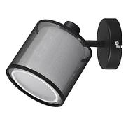 Trio, Foco, Burton 1xE14, max.28,0 W Organza, Humo, Cuerpo: Metal, estera negra A:12,5cm, L:18,0cm, A:19,5cm Montaje en techo y pared,IP20,Sin bombilla,FLEXConnect