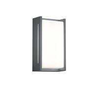 TRIO Lámpara de pared INDUS IP54 227360142, LED, 9W, 3000K, 850 lúmenes, color antracita, 12x23 cm