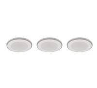 Trio - Lámpara LED de Montaje Argus Juego de 3 653610331, de plástico, blanco mate, con LED RBG de 4 vatios con cambio de color, control remoto, regulable