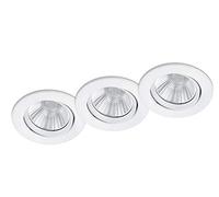 Trio Leuchten 650510331 Pamir - Juego de 3 focos LED empotrables (metal blanco mate, incluye 3 bombillas LED de 5,5 W)