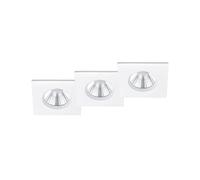 Trio Leuchten 650610331 Zagros - Juego de 3 focos LED empotrables (metal blanco mate, incluye 3 bombillas LED de 5,5 W)