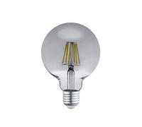 Trio Leuchten 988-654 - Lámpara LED de filamento (cristal ahumado, casquillo E27, 6 W, 3000 K, 190 lúmenes)