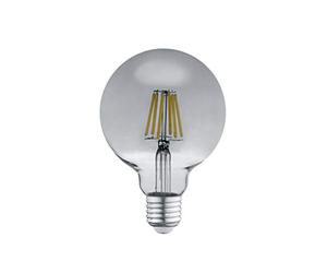 Trio Leuchten 988-654 - Lámpara LED de filamento (cristal ahumado, casquillo E27, 6 W, 3000 K, 190 lúmenes)
