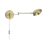 Trio Leuchten, aplique de pared LED, modelo 272470108, material: metal, acabado: latón mate, potencia: 6 vatios LED