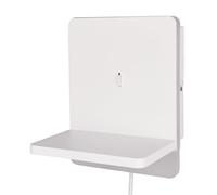 Trio Leuchten Aplique LED FAIRFIELD 248670131, Metal blanco mate, LED de 9 vatios, Campo de carga inductivo, Toma de carga USB, Regulable