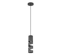 Trio-Leuchten Lámpara colgante STREAM 364000132 – Metal negro mate, Ø 8 cm, sin bombilla (GU10)