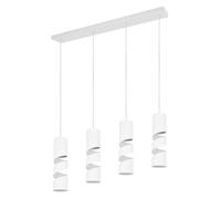 Trio Lighting Stream lámpara colgante, blanco, longitud 80 cm 4 luces metal GU10
