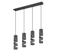 Trio Leuchten Colgante STREAM 364000432, Negro Metal Mate, excl. 4x GU10