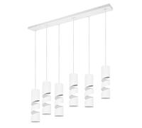 Trio Leuchten Colgante STREAM 364000631, Metal Blanco Mate, excl. 6x GU10