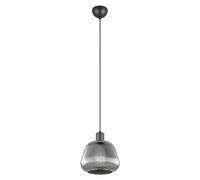 Trio Leuchten Colgante TARIFA 362800132, metal negro mate, cristal cromado rociado, exc. 1x E27