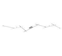 Trio Leuchten Indira 674610707 - Lámpara LED de techo (metal, níquel mate, acrílico blanco, incluye LED de 20 W + 8 W, regulador de intensidad, longitud máxima de 345 cm)