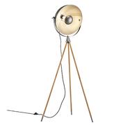 Trio Leuchten - Industria | Vintage | Industria | Vintage | Lámpara de pie con trípode, acero | níquel mate - Arti | Salón | Dormitorio - Acero, diseño alargado - Compatible con LED, casquillo E27