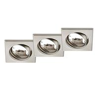 Trio Leuchten Jura 650000307 - Juego de 3 focos empotrables (metal y níquel mate, no incluye 3 bombillas GU10)