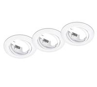 Trio Leuchten Jura 650100331 Jura - Juego de 3 focos empotrables (metal, mate, no incluye 3 bombillas GU10)