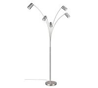 Trio Leuchten Lámpara de arco MARLEY 412400507, metal níquel mate, incl. 5x GU10