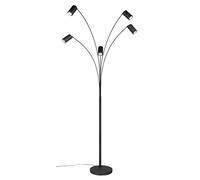Trio Lighting Lámpara de pie Marley, negra, altura 200 cm, 5 luces, metal