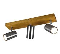 Trio Lighting Marley downlight de techo, níquel mate, 3 luces
