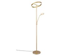 Trio-Leuchten Lámpara de pie WILLIS 449510279 LED 39+5,5W metal dorado regulable color ajustable