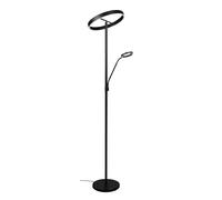 Trio Lighting Lámpara de pie LED Willis, negra, altura 180 cm metal CCT atenuador