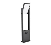Trio Leuchten Luz de camino exterior LED MALAWI 553769142, aluminio fundido a presión antracita, LED de 5 vatios, funcionamiento híbrido solar/red