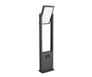 Trio Leuchten Luz de camino exterior LED MALAWI 553769142, aluminio fundido a presión antracita, LED de 5 vatios, funcionamiento híbrido solar/red