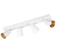 Trio Leuchten Mancha de pared SHARP 817100431, Metal Blanco Mate, Tapa Dorada/Blanca, excepto 4x GU10