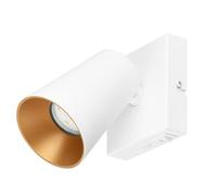 Trio Leuchten Mancha de pared SHARP 817170131, blanco metal mate, tapa dorada/blanca, excepto 1x GU10
