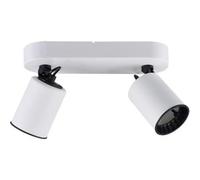 Trio Leuchten Pago 803500231 - Foco (metal, 2 bombillas GU10), color blanco mate y negro