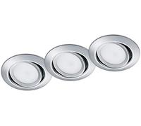 Trio Leuchten Rila 650310306 - Juego de 3 focos led empotrables (metal cromado, incluye 3 bombillas LED de 5 W)
