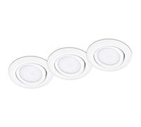 Trio Leuchten Rila 650310331 - Juego de 3 focos led empotrables (metal blanco mate, incluye 3 bombillas LED de 5 W)