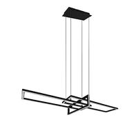 Trio Leuchten Salinas 320310332 - Lámpara de techo (metal, 34 W, incluye regulador de intensidad), color negro mate