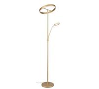 Trio Leuchten WILLIS 449510279 Lámpara de pie LED, metal dorado, LED de 39+5,5 vatios, color de luz ajustable, regulable