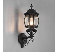 Trio Lighting Aplique de exterior Elvo, portalámpara superior, negro mate