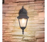Trio Lighting Aplique de exterior Livenza, portalámpara inferior, negro, aluminio
