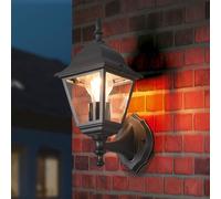 Trio Lighting Aplique de exterior Livenza, portalámpara superior, negro, aluminio