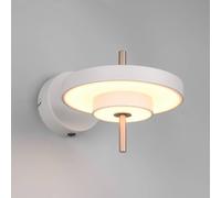 Trio Lighting Aplique de pared LED Keaton, gris claro, Ø 20 cm, metal, CCT