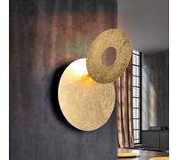 Trio Lighting Aplique de pared LED Leano, lente redonda, dorado, indirecto