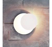 Trio Lighting Aplique de pared LED Mio, lente redonda, blanco mate, indirecto