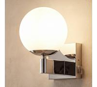 Trio Lighting Aplique Kula baño pantalla vidrio IP44 cromo